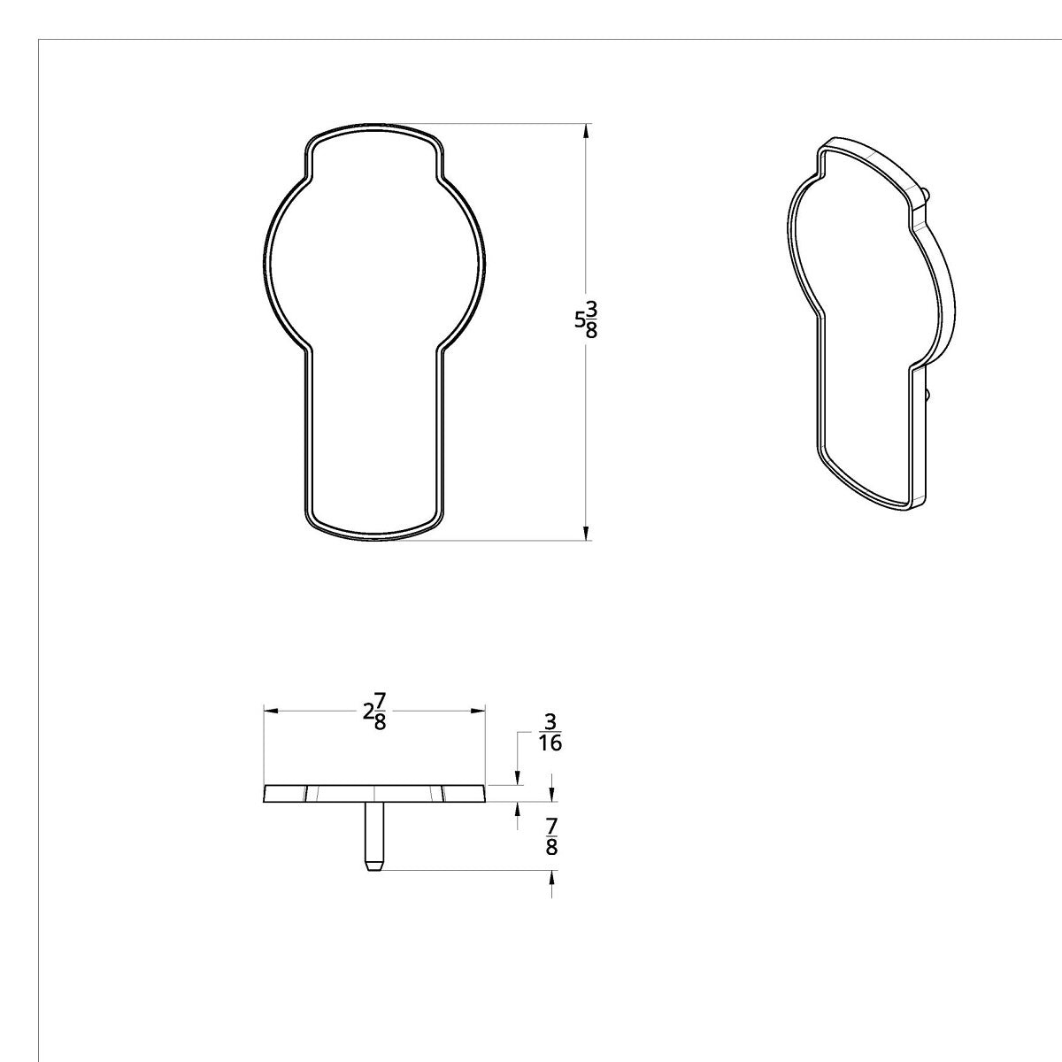 Chrome Die Cast Mexico Flag Emblem  Fits Kenworth T680 & T880