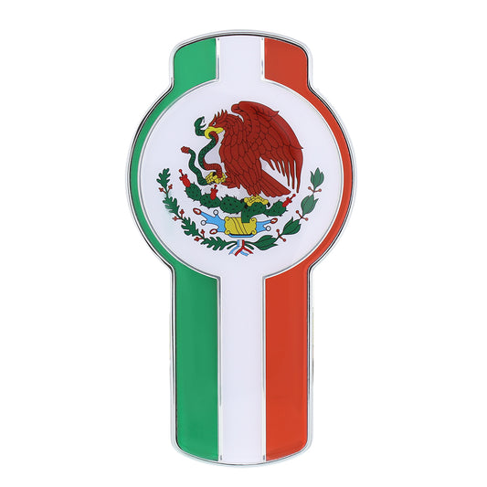 Chrome Die Cast Mexico Flag Emblem  Fits Kenworth T680 & T880