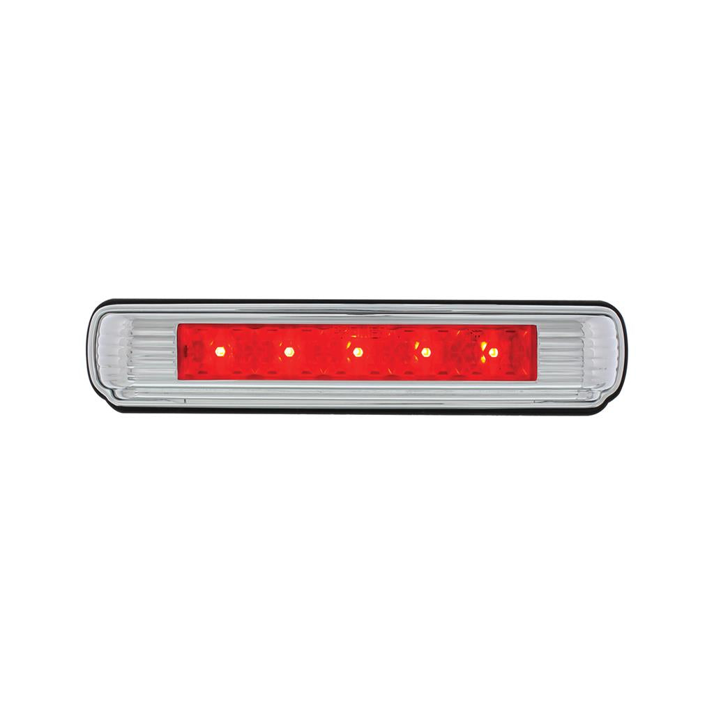 Heavy Duty Chrome License Plate Light W/Red LED 3rd Brake Light Truck Trailer RV