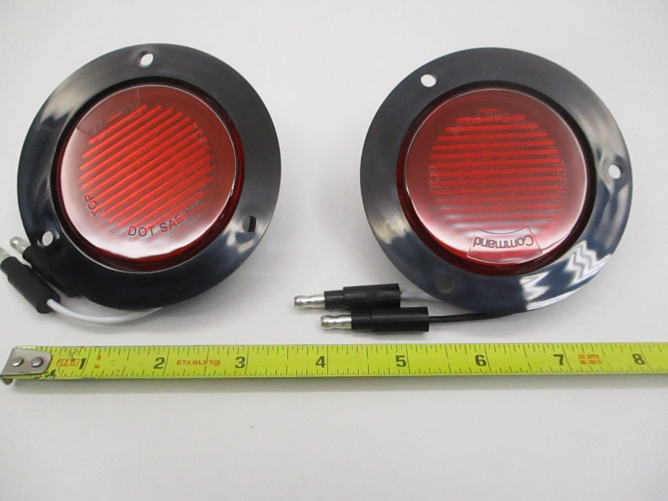 (2) 3.5" Red LED Side Marker Clearance Lights Truck Trailer Camper RV Lights