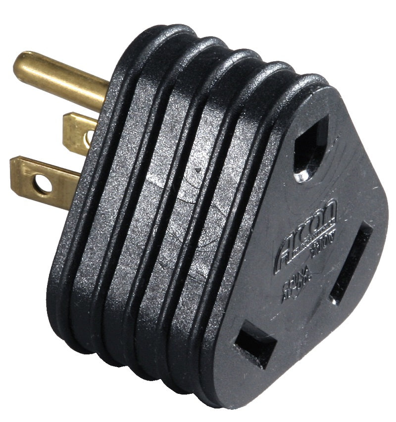 30A Female To 15A Male Adapter / RV Camper Motor Home Trailer Power Cord Plug