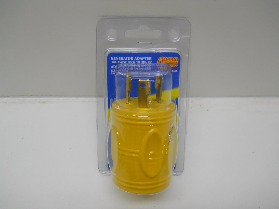30A Twist Lock To 30A RV Camper Generator Electric Power Cord Adapter Plug