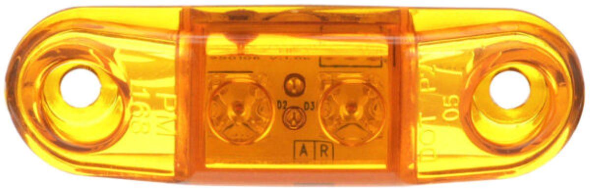 Amber LED 2.5" Clearance Side Marker Lights W/Rubber Mounting Pad