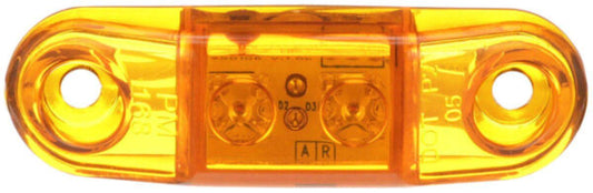Amber LED 2.5" Clearance Side Marker Lights W/Rubber Mounting Pad
