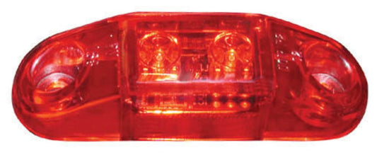 Red LED 2.5" Clearance Side Marker Lights W/Rubber Mounting Pad