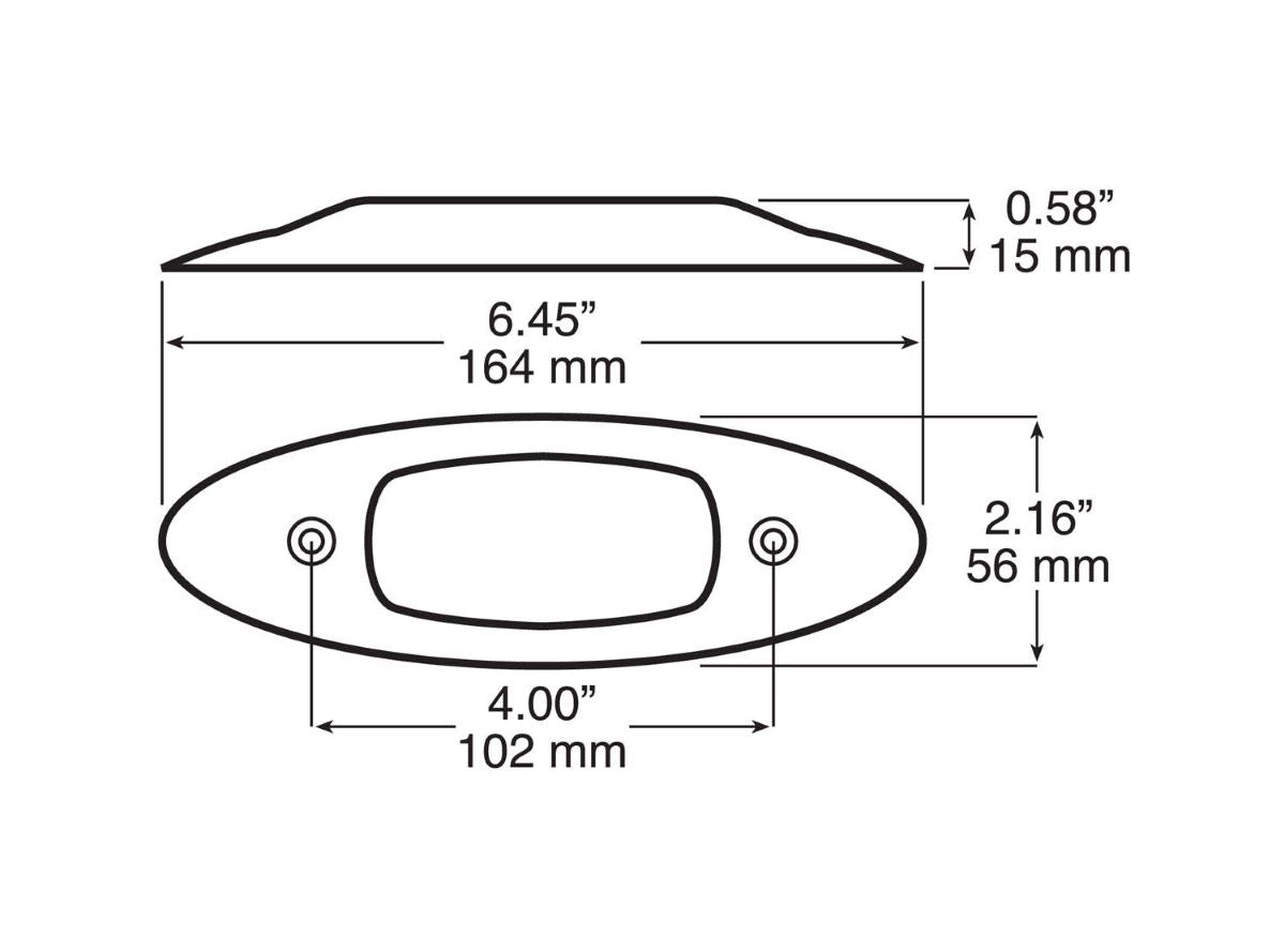 Amber LED Truck Trailer Marker Clearance Light W/3D Tunnel Affect When On.