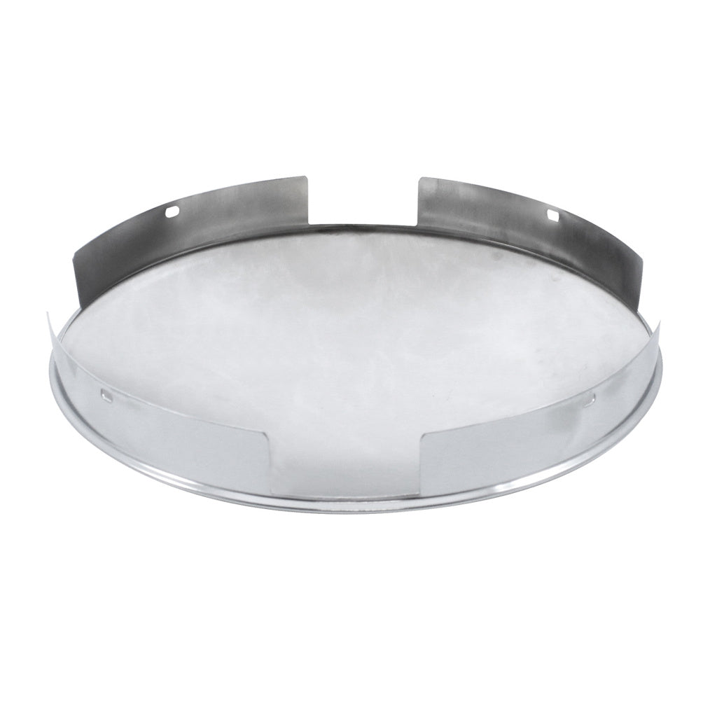 4 Even Notched Stainless Steel Dome Front Hubcap - 1" Lip
