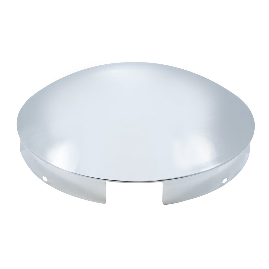 4 Even Notched Stainless Steel Dome Front Hubcap - 1" Lip