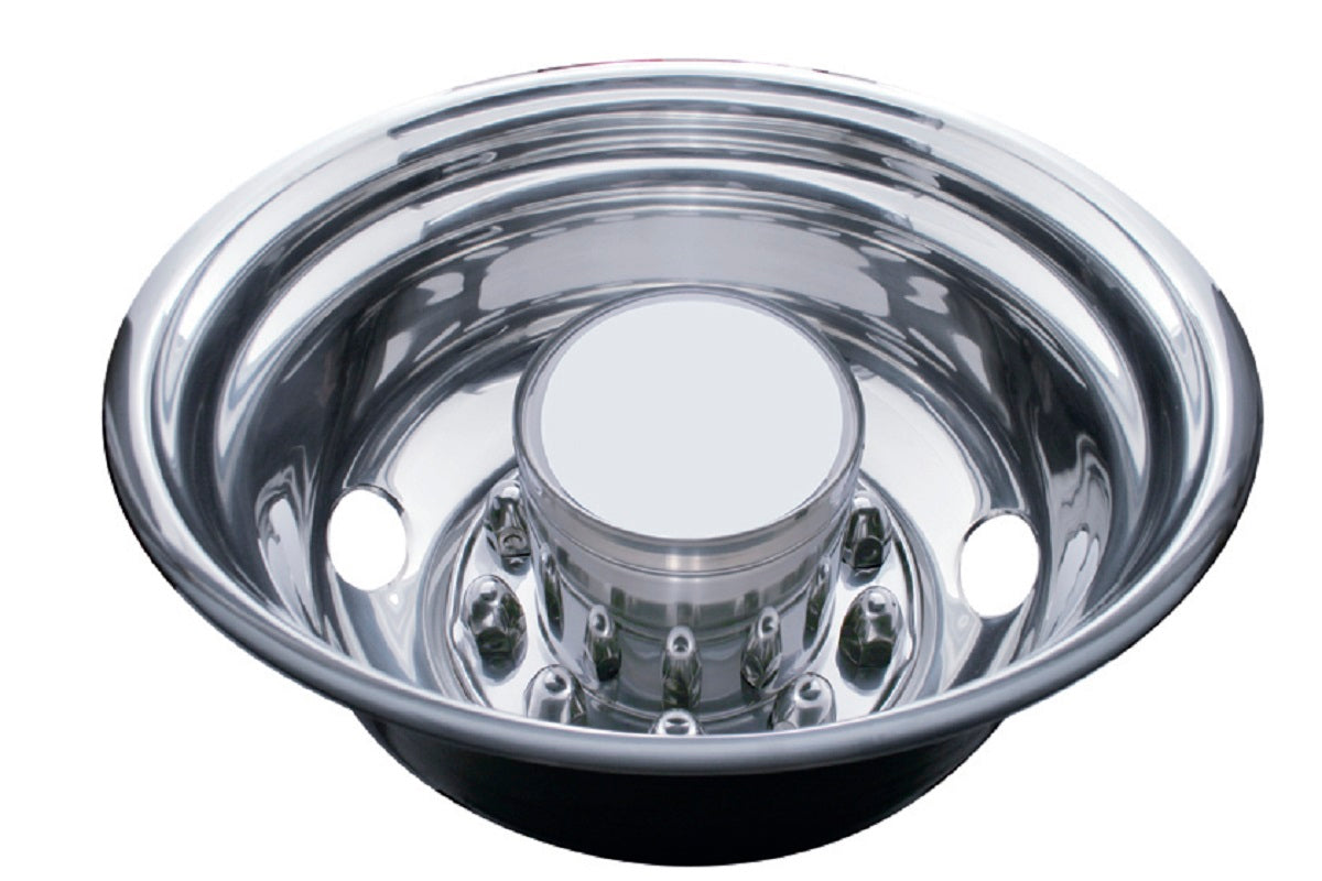 24-1/2" O.D. Stainless Rear Wheel Simulator Set - 2 Vent Hole, Stud Piloted