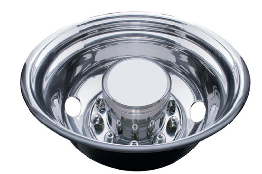 24-1/2" O.D. Stainless Rear Wheel Simulator Set - 2 Vent Hole, Stud Piloted