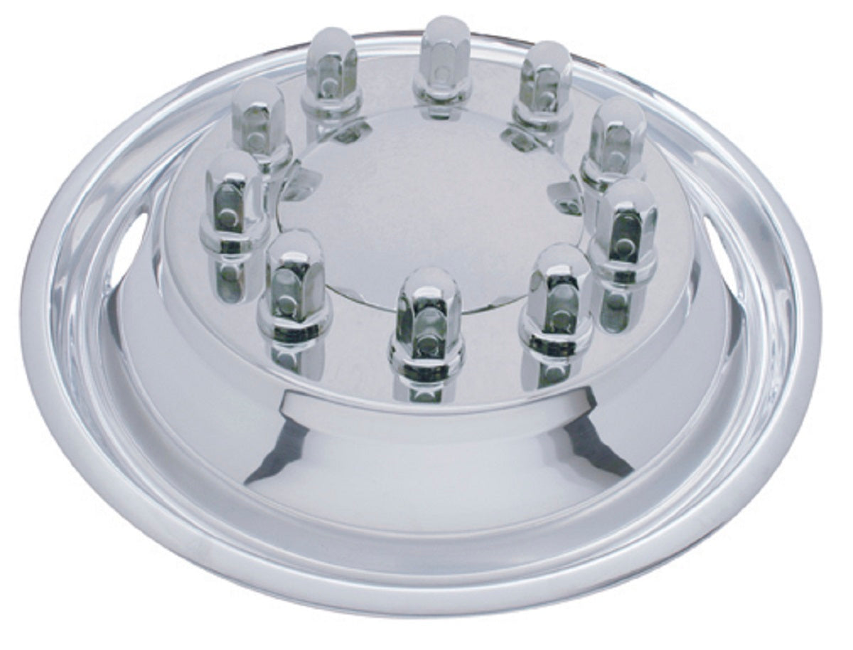 22-1/2" O.D. Stainless Front Wheel Simulator Set - 2 Vent Holes, Stud Piloted