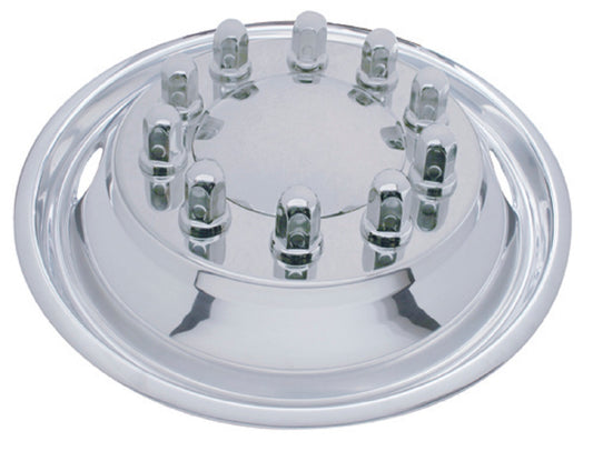 22-1/2" O.D. Stainless Front Wheel Simulator Set - 2 Vent Holes, Stud Piloted