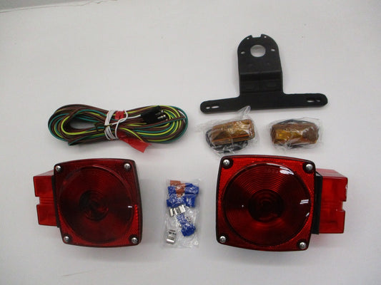 Incandescent Over 80" Trailer Marker Stop Brake Turn Tail Light Kit / Wiring