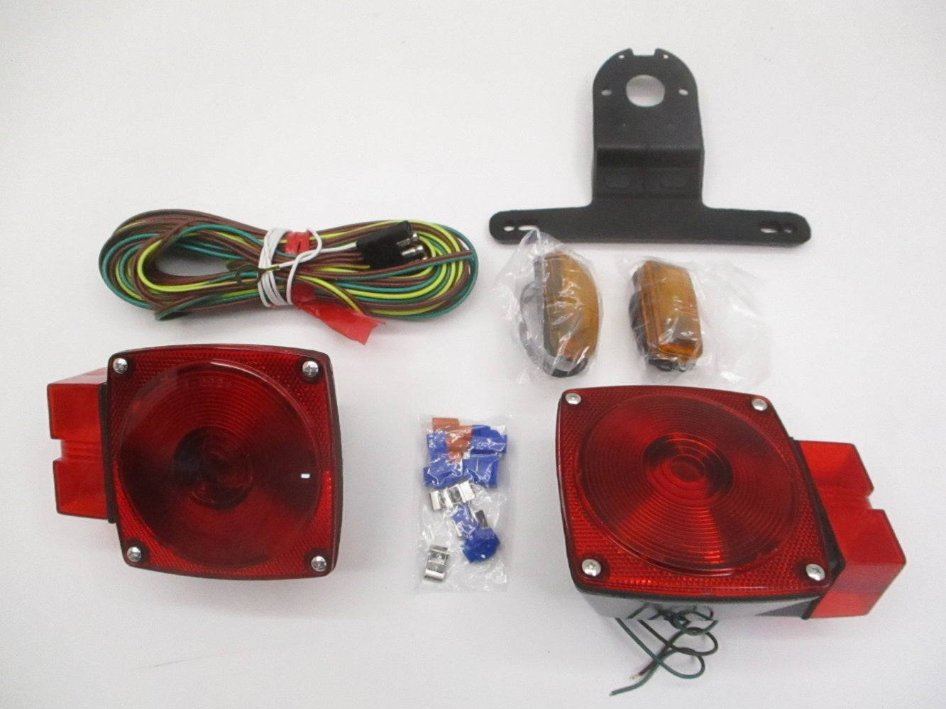 Incandescent Over 80" Trailer Marker Stop Brake Turn Tail Light Kit / Wiring
