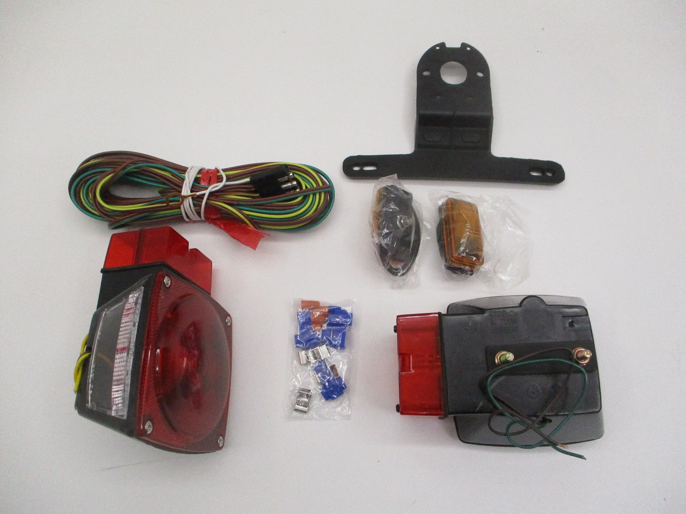 Incandescent Over 80" Trailer Marker Stop Brake Turn Tail Light Kit / Wiring