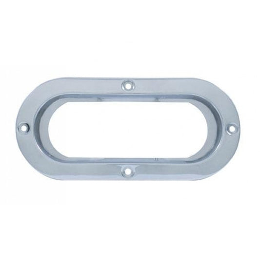 1 Pair Stainless Steel 6" Oval Mounting Flange Truck Trailer Semi