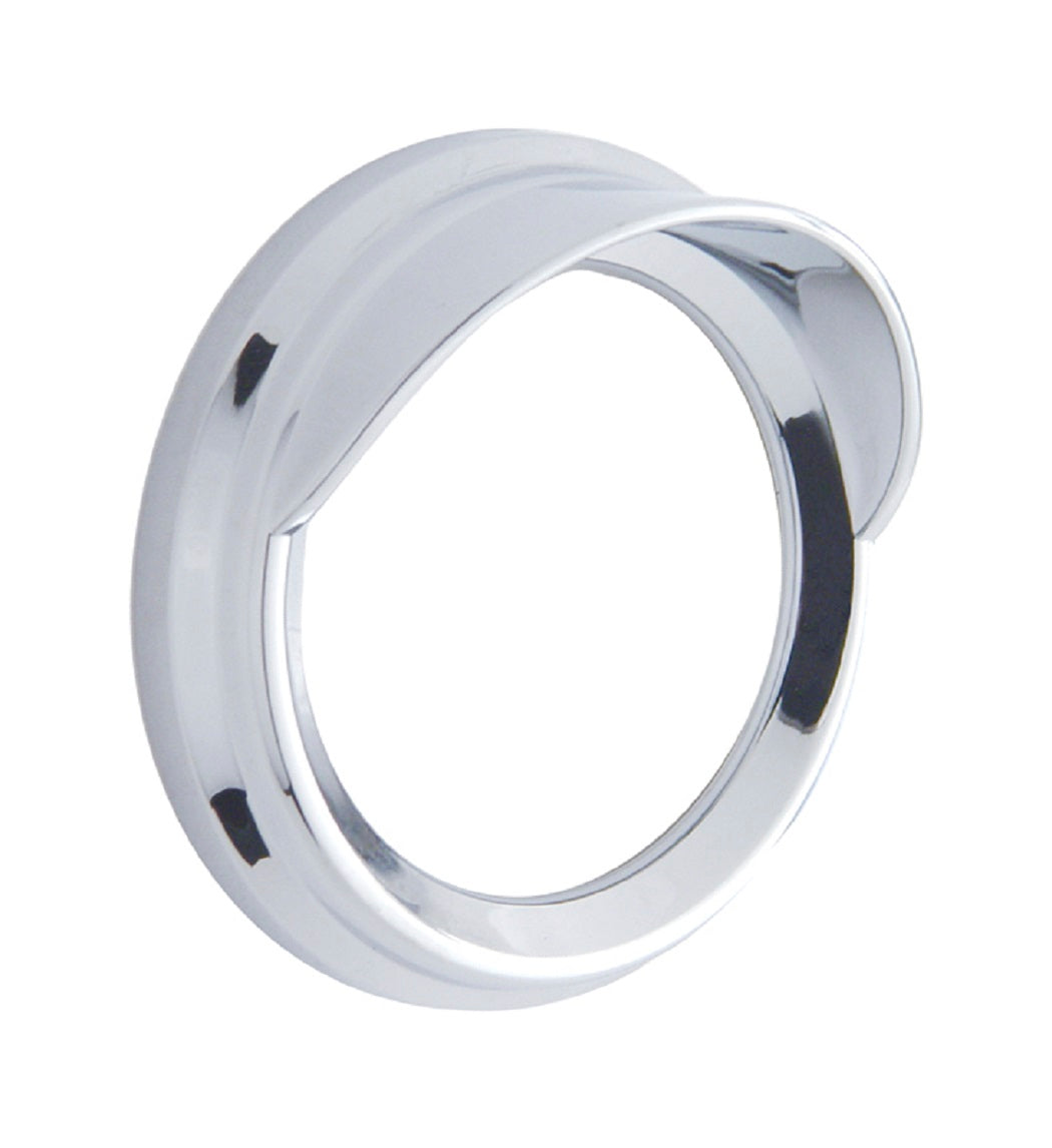 Small Chrome Guage Bezel with Visor for Peterbilt (2005 & Older)