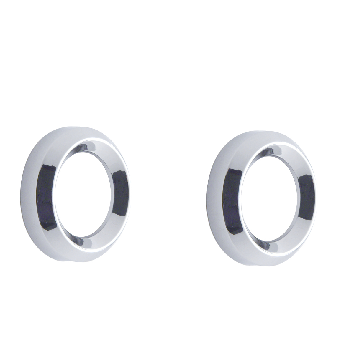 (2) Chrome Plastic Small Gauge Covers Semi Truck