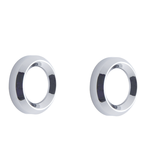 (2) Chrome Plastic Small Gauge Covers Semi Truck