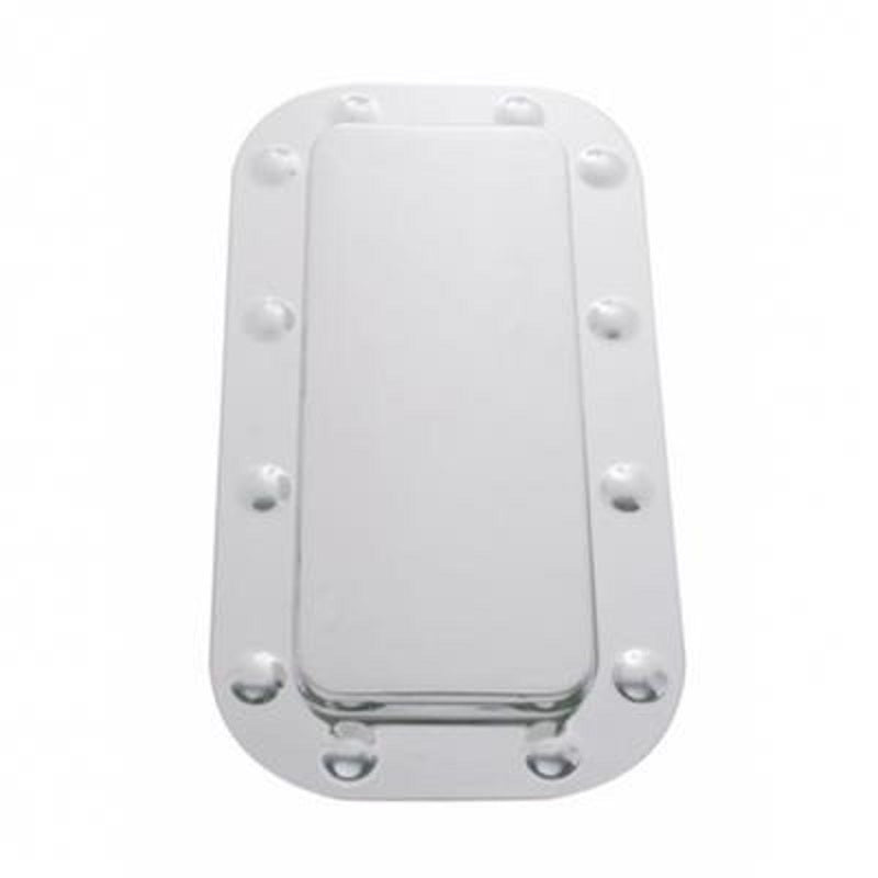 Set of 2 Peterbilt Stainless Steel Vent Door Cover and Dimpled Trim Set