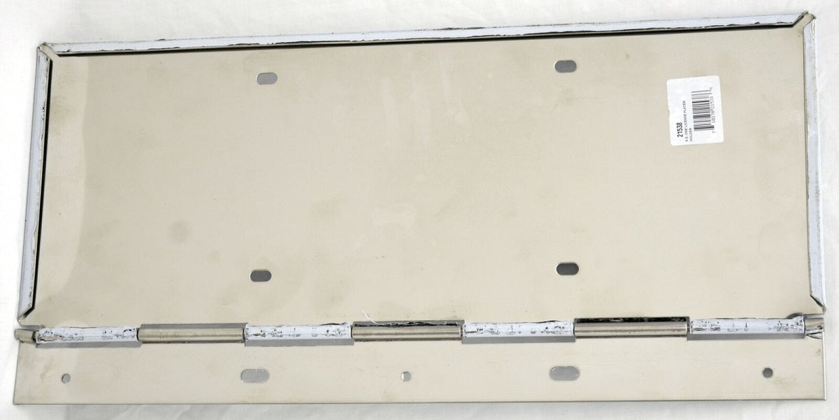 Hinged Stainless Steel License Plate 18" x 7" Frieghtliner, Peterbilt, Fits Kenworth
