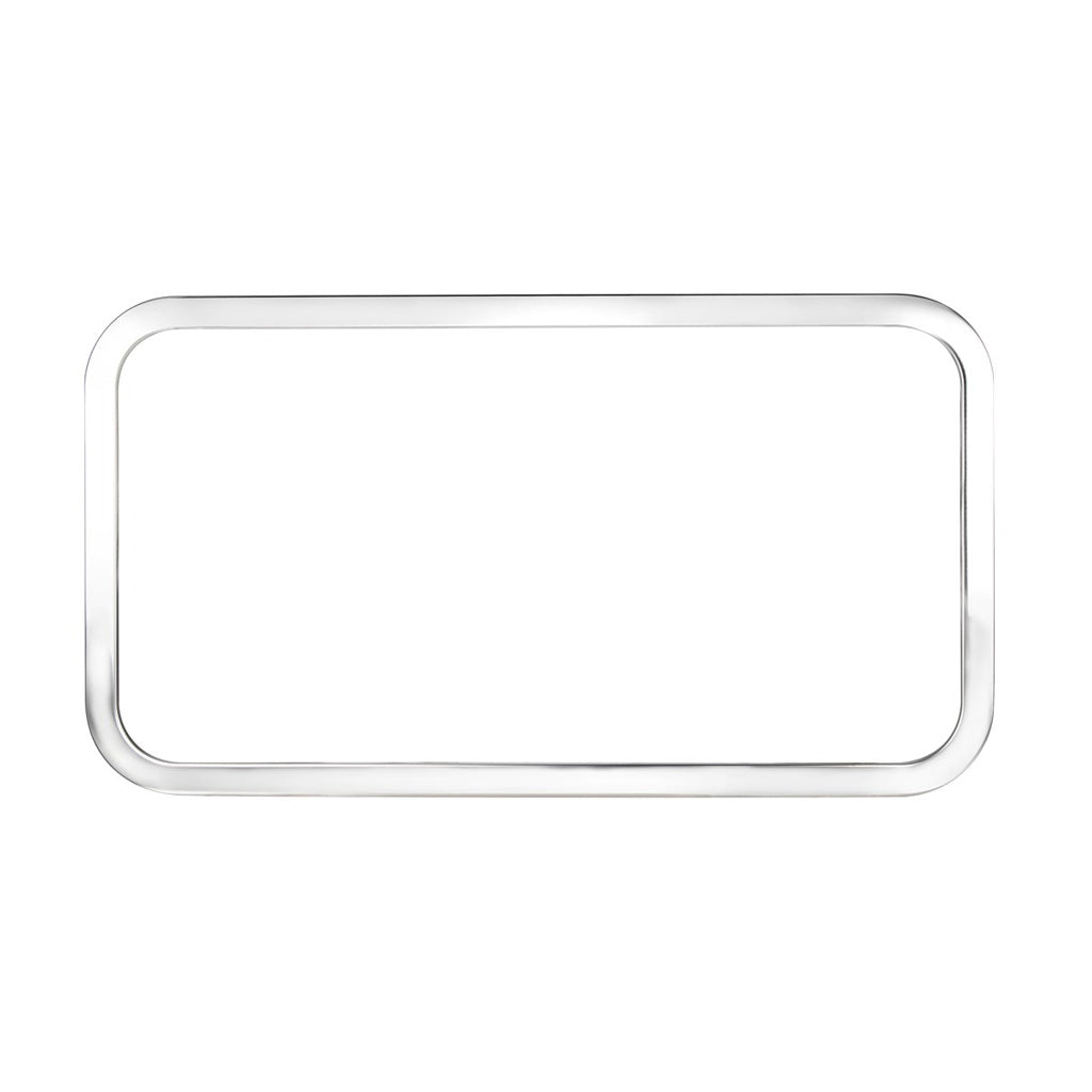 Stainless Steel Sleeper Rear Window Trim for Peterbilt 377, 378, 379, 388, 389