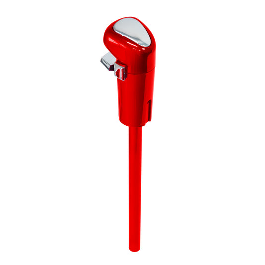 12" Candy Red Shifter Shaft Extension w/ lower Gearshift Cover and Shift Knob
