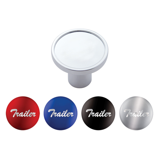 Deluxe Chrome Aluminum Screw On Air Valve Knob Trailer Kit / Peterbilt Fits Kenworth