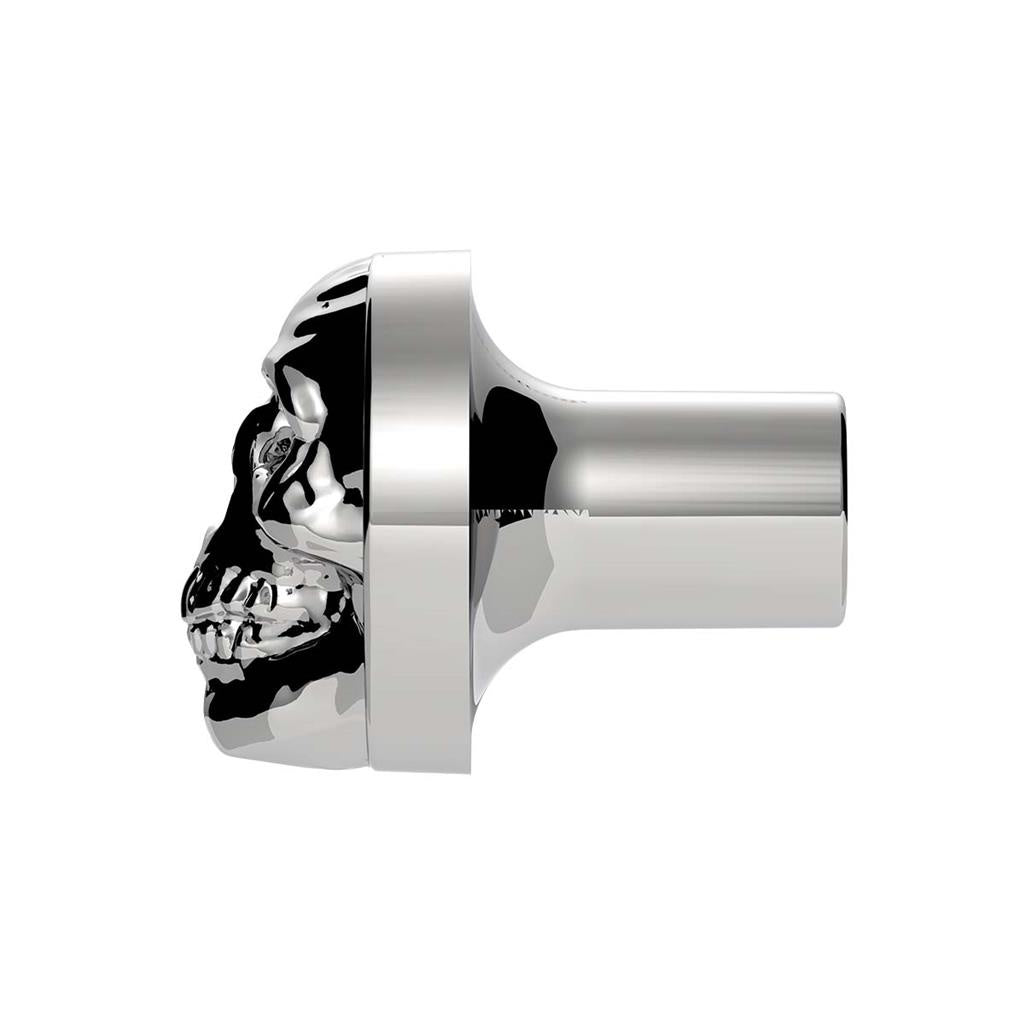 Chrome Aluminum Skull Screw On Air Valve Knob / Peterbilt Fits Kenworth Freightliner