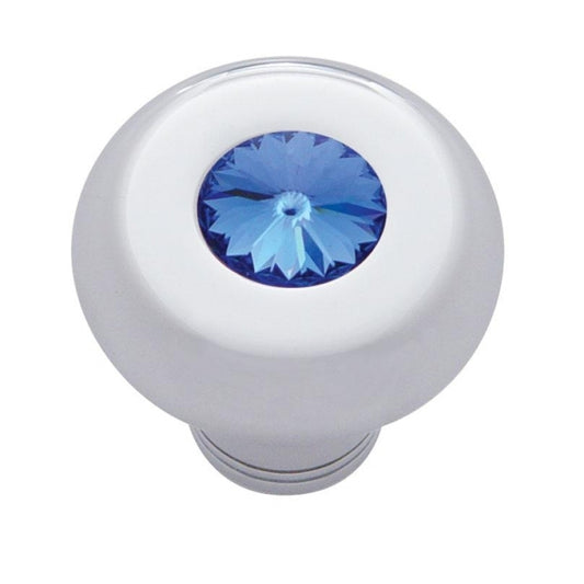 Small Deluxe Chrome Aluminum Dash Knob with Crystal Diamond Truck Semi