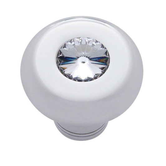 Small Deluxe Chrome Aluminum Dash Knob with Crystal Diamond Truck Semi