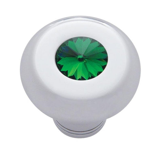 Small Deluxe Chrome Aluminum Dash Knob with Crystal Diamond Truck Semi