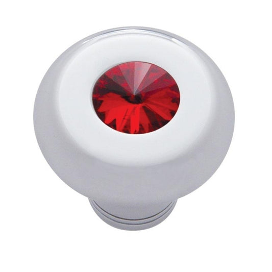 Small Deluxe Chrome Aluminum Dash Knob with Crystal Diamond Truck Semi