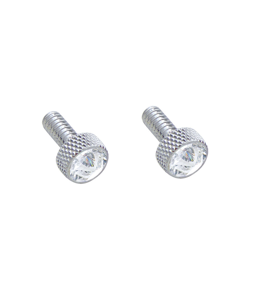 2 Pack Dash Panel Screws for 1987-2000 Peterbilt Clear Jewel Chrome 3/4" Tall