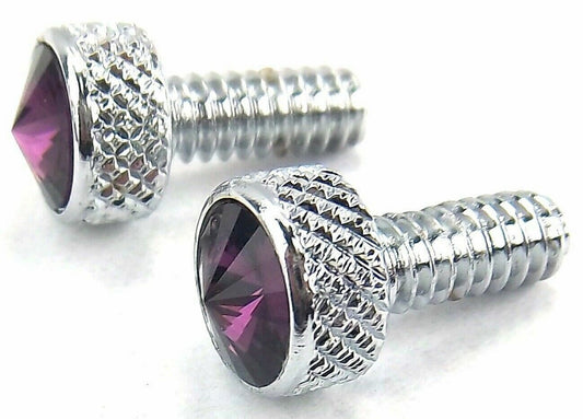 2 Pack Dash Panel Screws for 1987-2000 Peterbilt Purple Jewel Chrome 3/4" Tall