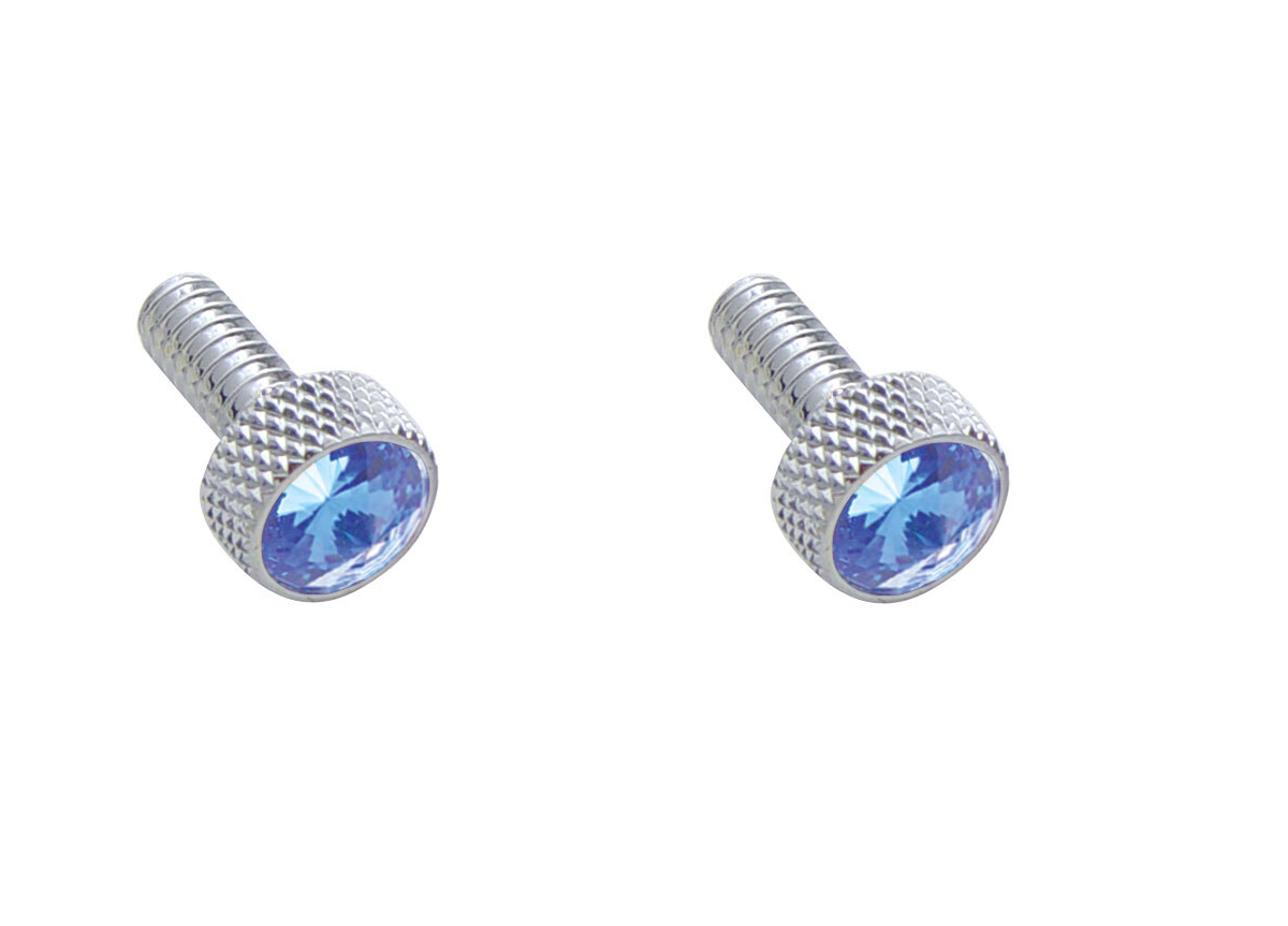 2 Pack Dash Panel Screws for 1987-2000 Peterbilt Blue Jewel Chrome 3/4" Tall