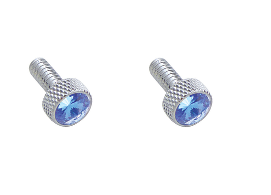 2 Pack Dash Panel Screws for 1987-2000 Peterbilt Blue Jewel Chrome 3/4" Tall