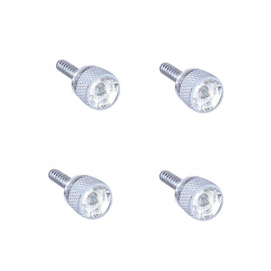 (4) Dash Screw's with Clear Crystal For 2008-2017 Freightliner Cascadia