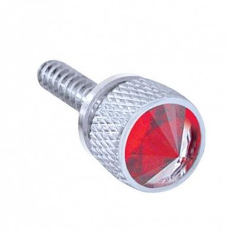 (4) Dash Screw's with Red Crystal For 2008-2017 Freightliner Cascadia