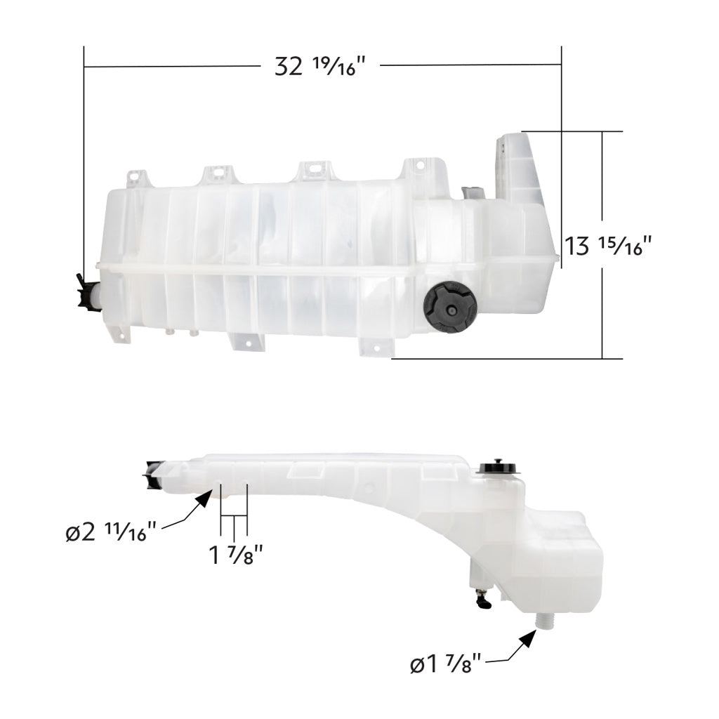 Pressurized Coolant Reservoir & Coolant Lever Sensor. Fits Volvo VNL/VNM 2008-17