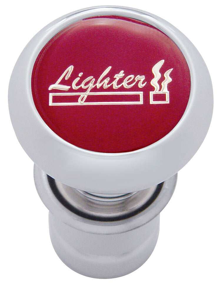 Deluxe Cigarette Lighter with Glossy Sticker in Red