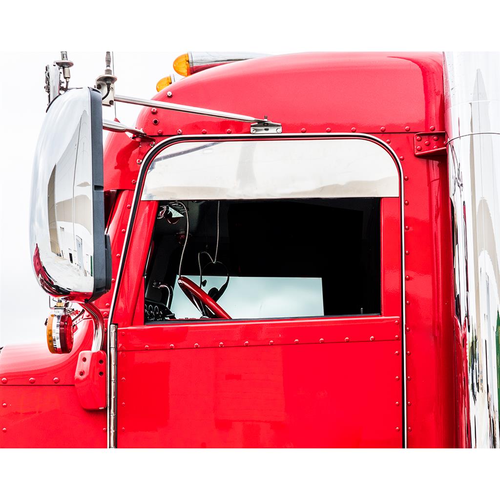 SS 5" Chopped Style Window Trims Peterbilt 389 (2008+) (388) 08-14 (386) 06-16