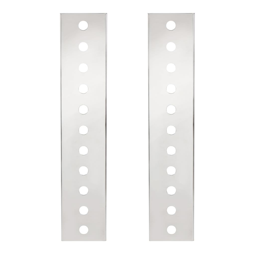 Pair of Peterbilt Stainless Front Air Cleaner Bracket Only-22 Mini Light Cutouts
