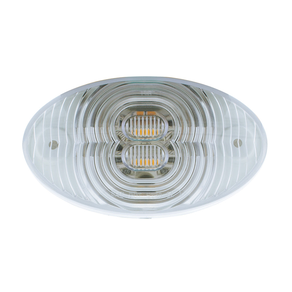 4 LED Fender Turn Signal Light for Freightliner M2 Amber LED with Clear Lens