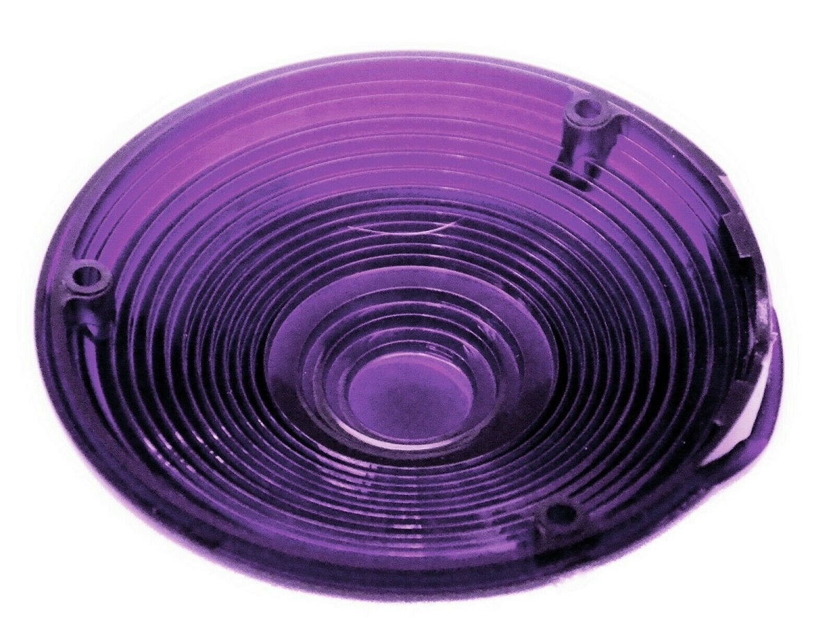 Replacement Lens 4" Round Purple Plastic 3 Screw Peterbilt Fits Kenworth Freightliner