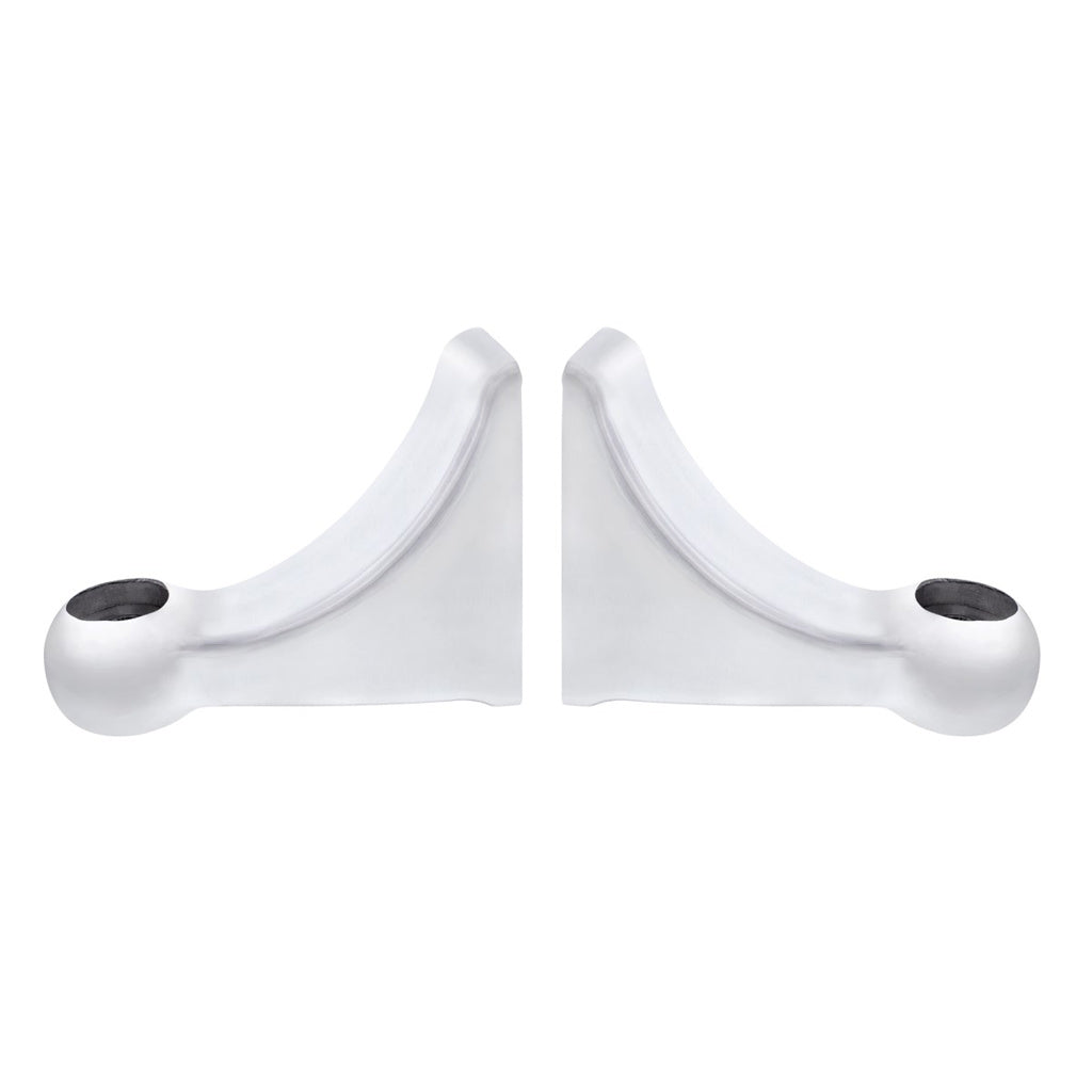 Pair Peterbilt Polished L Shape Headlight Bracket Arms 2006 and Older