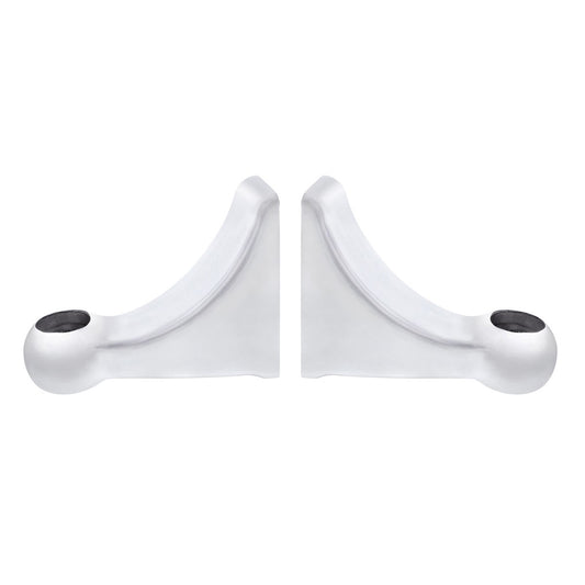 Pair Peterbilt Polished L Shape Headlight Bracket Arms 2006 and Older