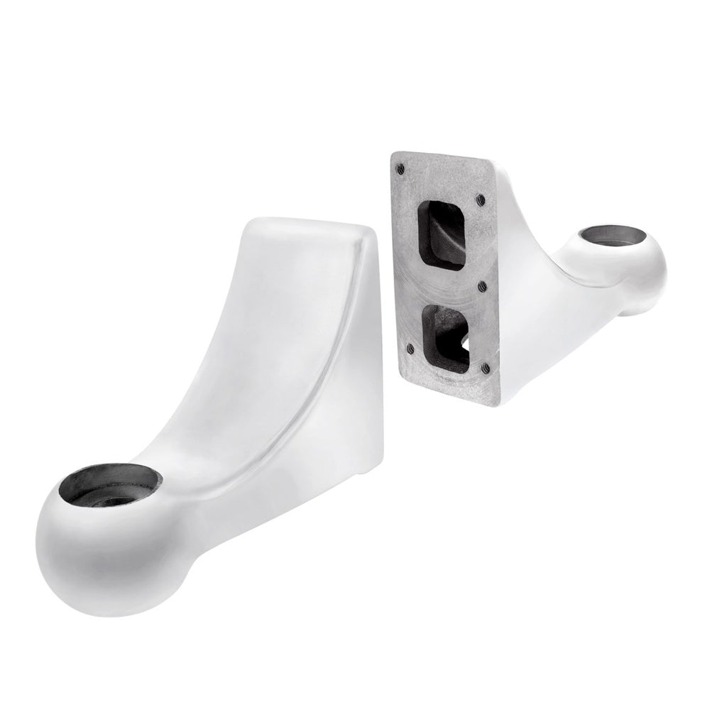 Pair Peterbilt Polished L Shape Headlight Bracket Arms 2006 and Older