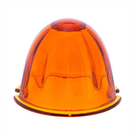 Dark Amber Watermelon Real Glass Marker Light Lens