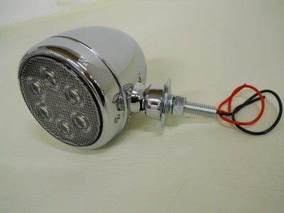 5" Round Tear Drop White 6 LED Chrome Work Light  / 18 Watt Light  / 12V - 24V